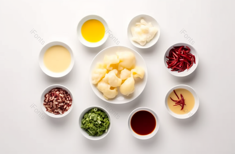 各种调味品调味碟摆盘食品摄影图,高清,摄影图,摄影图片,图片大全,摄影图免费下载